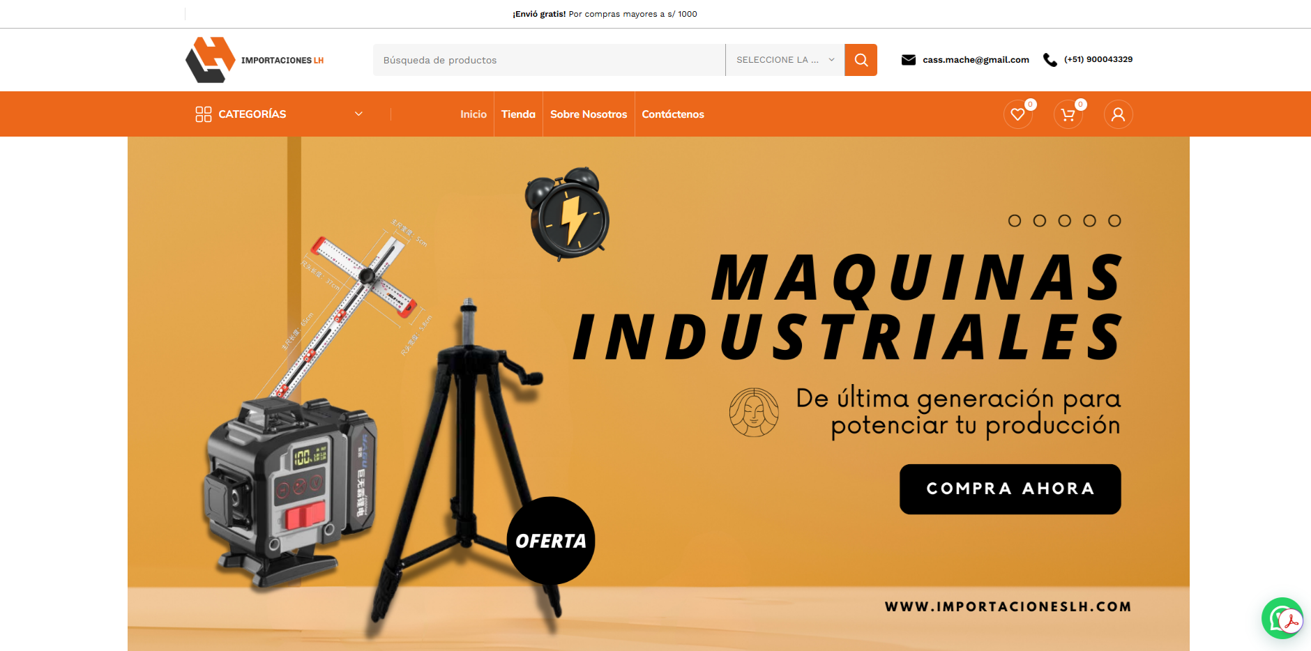 Web IMPORTACIONES LH